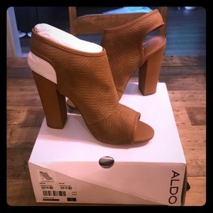 Aldo Sz9 Brown Lovialla Ankle Booties